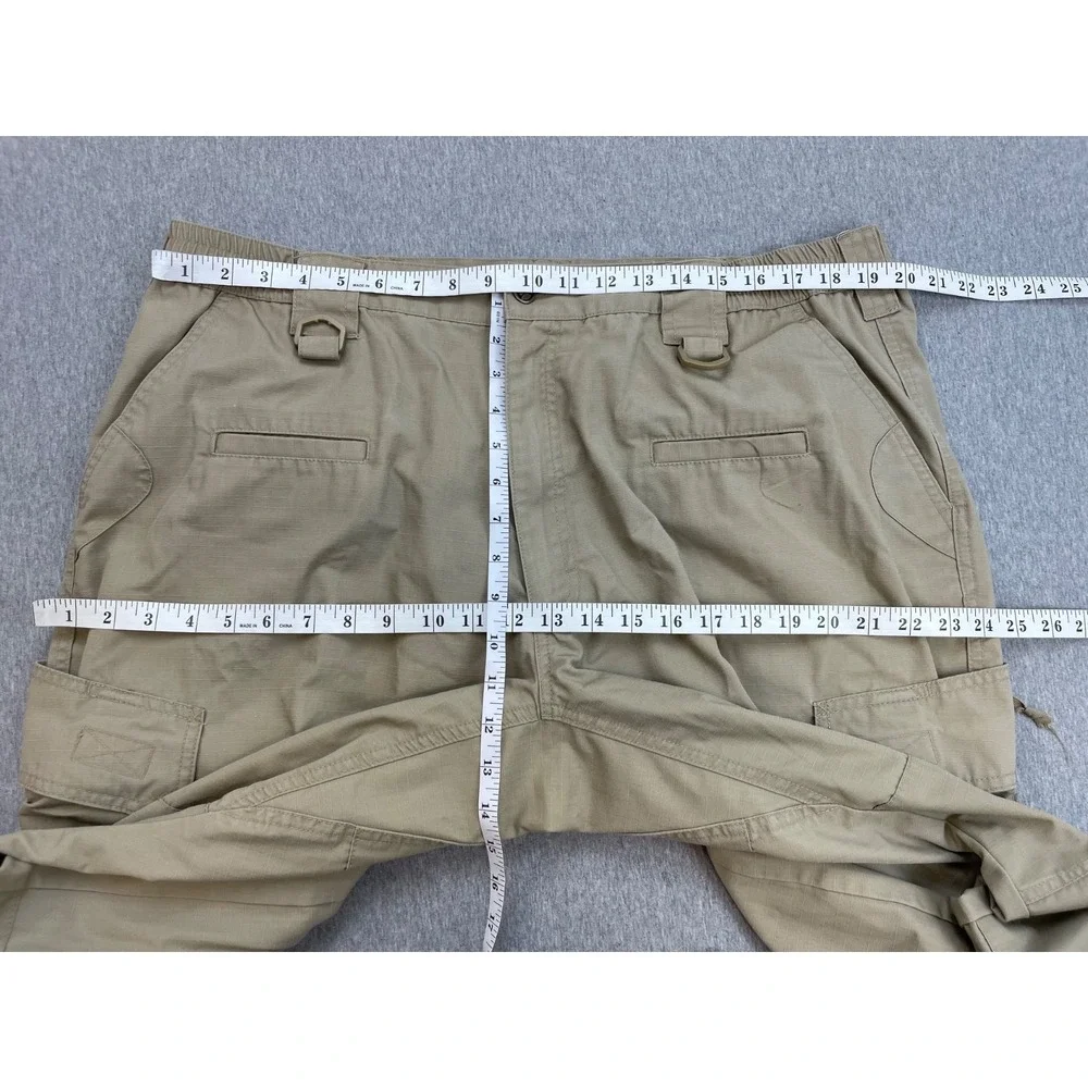 LAPG Pants Mens 42 Beige Cotton Blend Tactical Pant Fit Cargo Pockets